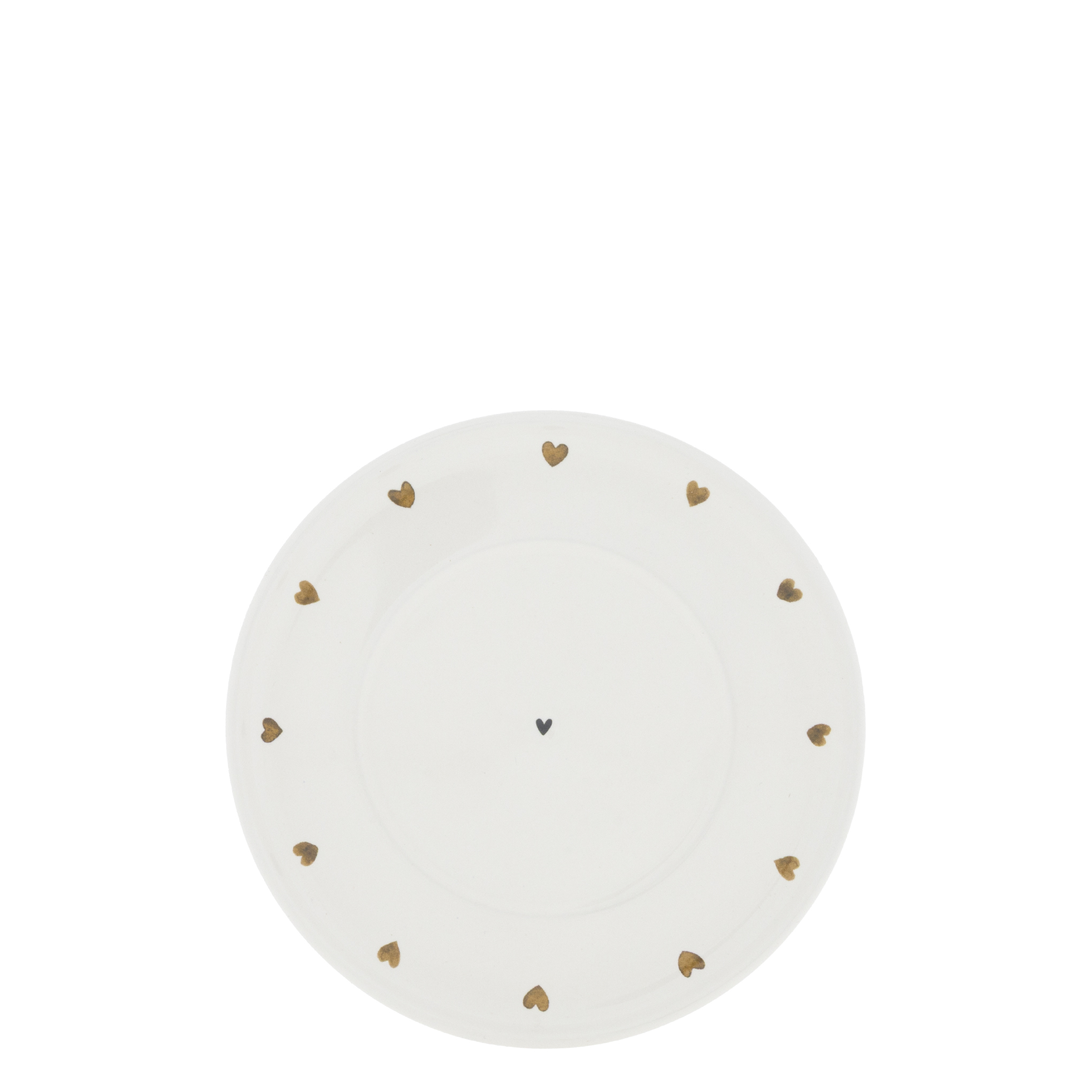 Schotel voor Mok Large | Hearts allround | Ø:15 cm | Caramel | Bastion Collections