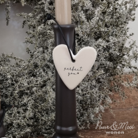 Keramiek Decoratie Hartje | Perfect You ♥ | Titane | Bastion Collections