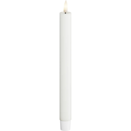LED Dinner Candle set 2 stuks | Wit | Ø:2,2 x 24 cm | Deluxe Homeart