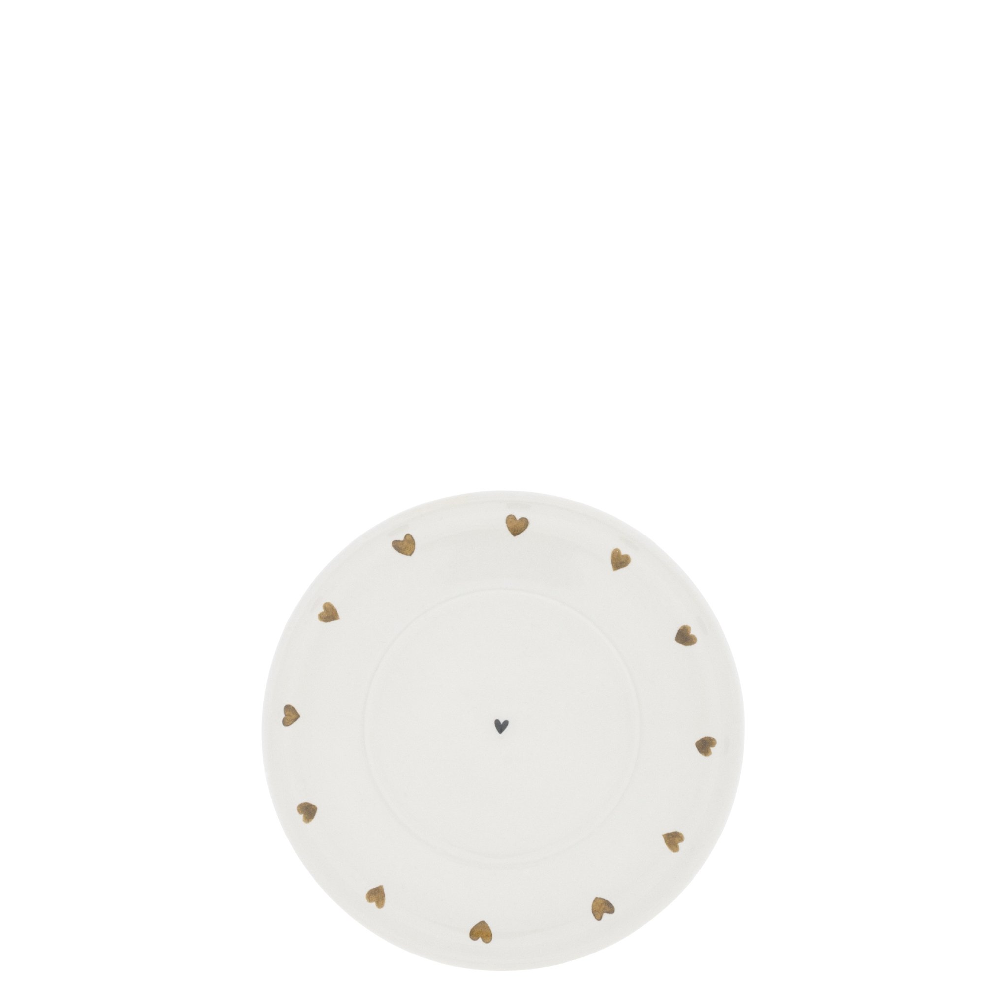 Schotel voor Mok Small | Hearts allround |  13,5 cm | Caramel | Bastion Collections