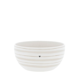 Kom Medium | Watercolour Stripes | Ø:14,5 cm | Titane | Bastion Collections
