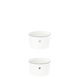 Candleholder | Hartje ♥ Zwart | Wit/Zwart | Bastion Collections