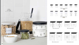 Voorraadpot Siliconen Deksel | Small | Zwart | Kitchen ♥ Collect them All | Bastion Collections