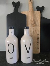 Oil & Vinegar Set Large | 1 Liter | Matt Titane | Bastion Collections