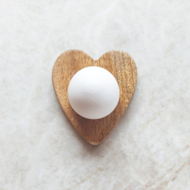 Eierdop Heart | Hout | Bastion Collections