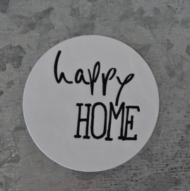 "Happy Home" Stickers Wit/Zwart Set 10
