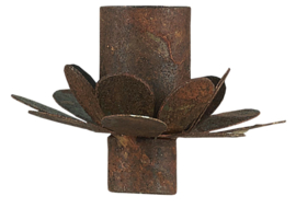 Candle Holder Flower Roest | Voor Smalle Kaars Ø:1,3 cm | IB Laursen