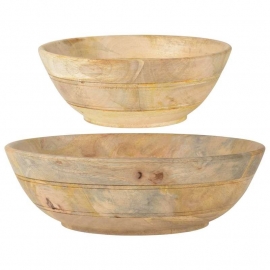 Kommen Set/2 Large Mangowood