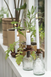 Candle Holder Flower Roest | Voor Smalle Kaars Ø:1,3 cm | IB Laursen