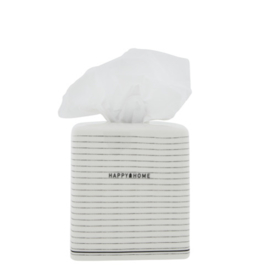 Tissue Box | Small Stripes | Wit/Zwart | Bastion Collections