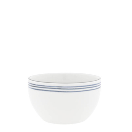 Bowl Small | Blue Stripes | Ø:12 cm | Iris Blue | Bastion Collections