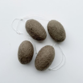 Paasei Hanger Vilt | Burlywood | 5 stuks