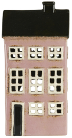 Huis Nyhavn voor Theelicht met Zwart Dak | Roze | IB Laursen