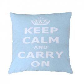 Kussen Hoes Keep Calm Blue Krasilnikoff