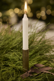 Korte Smalle Witte Stearine Kaarsjes | Doosje 12 stuks  | Ø:1,3 cm | ECO-Label