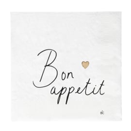 Servetten Bon Appetit  | Large 20 pcs 16,5 x 16,5 cm | Bastion Collections