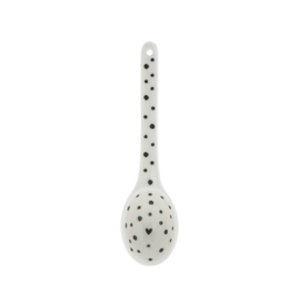 Food Spoon | Dots | 13 cm | Wit/Zwart | Bastion Collections