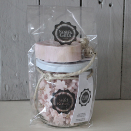 Soap & Giftset | Wild Roses | Pot Minizeepjes & Zeephanger Mandela