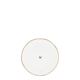 Side Plate Little Heart | 13 cm | Caramel/Brown | Bastion Collections