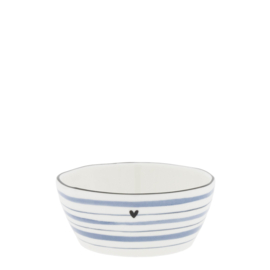Saus Bowl Stripes | Ø: 9,5 cm | Iris Blue | Bastion Collections