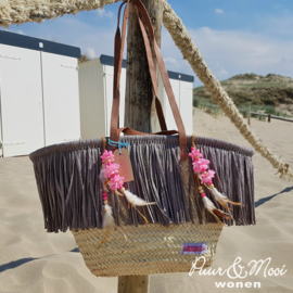 Ibiza Standtas | Sunny Flower "Blossom" | Grijs | Hippies 