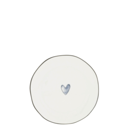 Side Plate Heart | 13,5 cm | Iris Blue | Bastion Collections