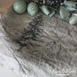 Kerst Shabby Doek | Kerstboom | 30 x 45