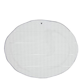 Servingplate Stripes | 37x30 cm | Wit/Zwart | Bastion Collections