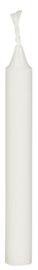Korte Smalle Witte Stearine Kaarsjes | Doosje 12 stuks  | Ø:1,3 cm | ECO-Label