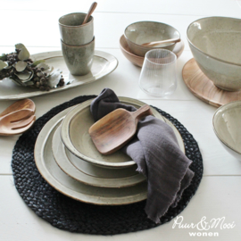 Placemat Rond Jute | Zwart | IB Laursen