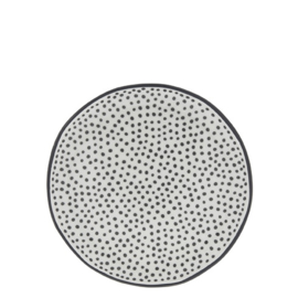 Gebakschotel | Little Dots | Ø:16 cm | Wit/Zwart | Bastion Collections