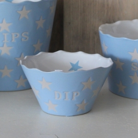 Dip Kom Stars Licht Blauw Krasilnikoff