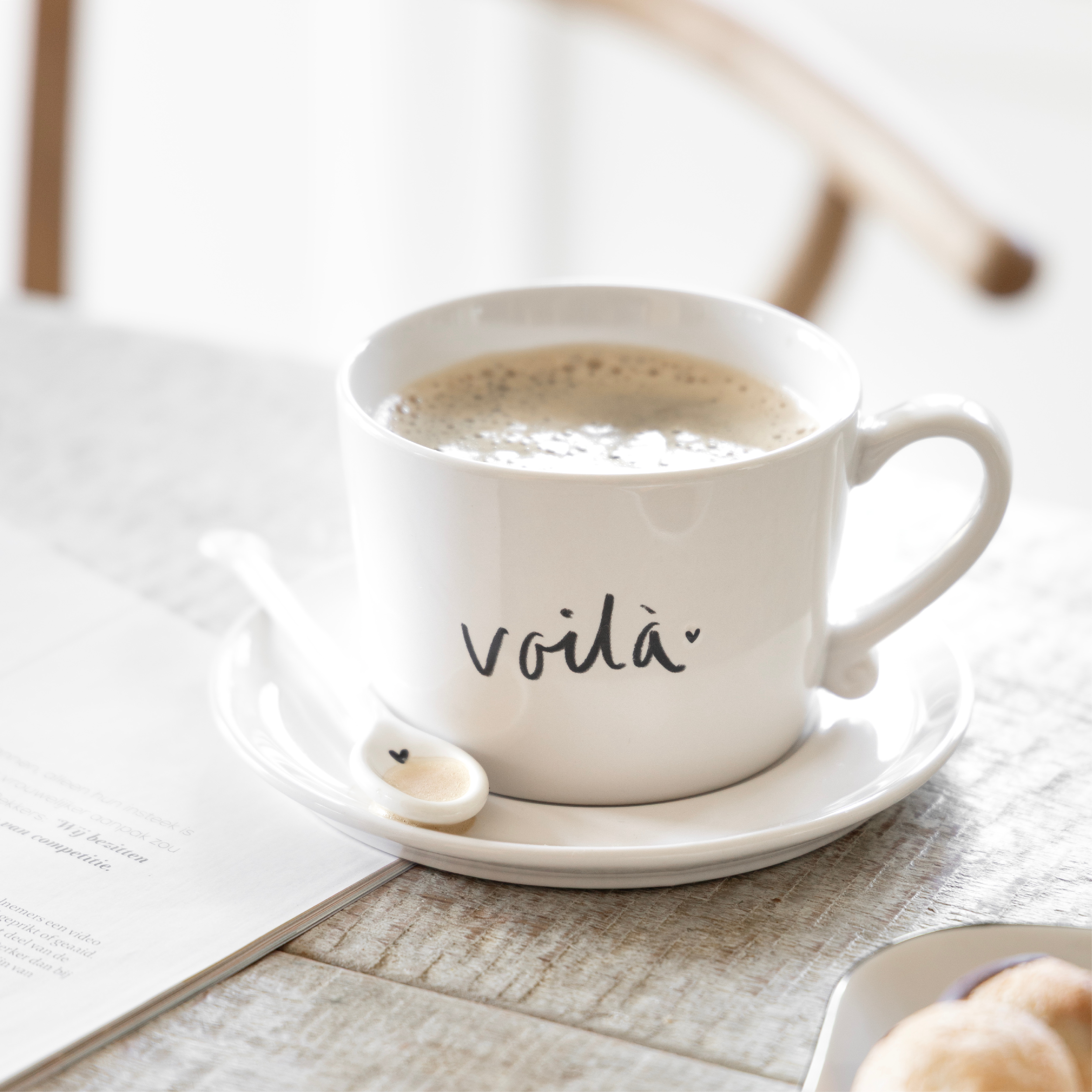 Mok Large | Voila | Wit/Zwart | Bastion Collections