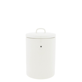 Voorraadpot Heart | Large | Wit/Zwart | Bastion Collections