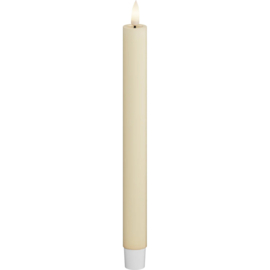 LED Dinner Candle set 2 stuks | Cream | Ø:2,2 x 24 cm | Deluxe Homeart