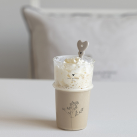 Cafe Latte Glazen | Set 2 | Latte & Just Perfect | Zwart | Bastion Collections