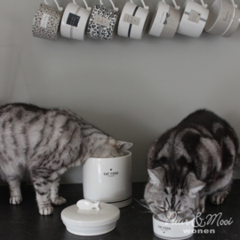 Voerbakje Kat | CAT Food  | Wit/Zwart | Bastion Collections