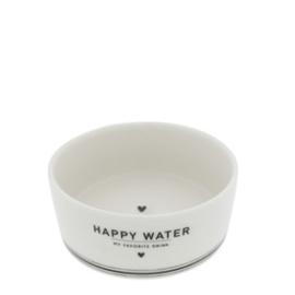 Waterbakje Kat | Happy Water | Wit/Zwart | Bastion Collections