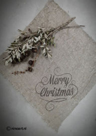 Kerst Shabby Doek | Merry Christmas | 45 x 45