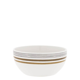 Bowl Medium | Little Stripes  | Ø:14,5 cm | Brown/Black  | Bastion Collections