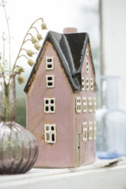 Huis Nyhavn voor Theelicht met Dakkapel | Roze | IB Laursen