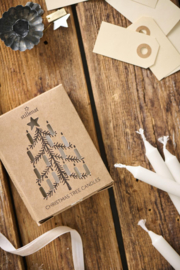 Korte Smalle Witte Stearine Kaarsjes | Doosje 12 stuks  | Ø:1,3 cm | ECO-Label