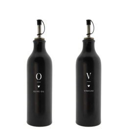 Oil & Vinegar Matt Black | Set 2 stuks | 750 ml | Bastion Collections