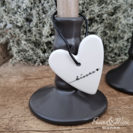 Keramiek Decoratie Hartje | Kisses ♥ | Bastion Collections