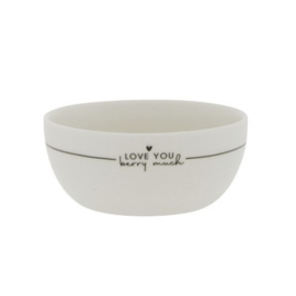 Fruitbowl | Love You Berry Much | Ø:12 cm | Wit/Zwart | Bastion Collections
