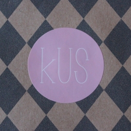 Stickers "KUS" Pastel Roze Set 10