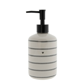 Soap Dispenser | Stripes | Titane/Zwart | Bastion Collections