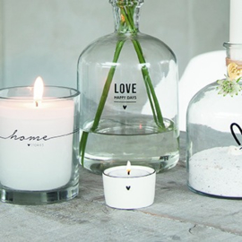 Candleholder | Hartje ♥ Zwart | Wit/Zwart | Bastion Collections