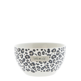 Kom | Leopard Little Wild | Ø:13 cm | Titane/Zwart | Bastion Collections