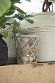 Candle Holder Bamboo Braid | 10,5 x Ø: 9 cm | IB Laursen